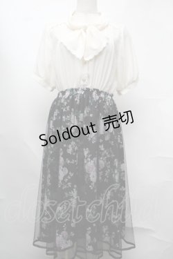 画像1: axes femme / ドッキングワンピース  黒ｘオフ S-25-08-13-037-AX-OP-AS-ZS