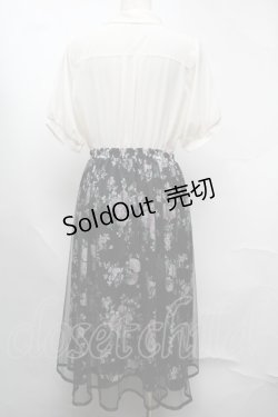 画像2: axes femme / ドッキングワンピース  黒ｘオフ S-25-08-13-037-AX-OP-AS-ZS