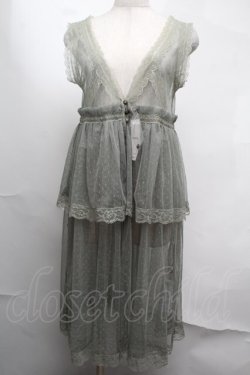 画像1: axes femme / ドットチュール重ねジレ  カーキ S-25-08-13-041-AX-TO-AS-ZS