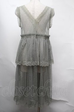 画像2: axes femme / ドットチュール重ねジレ  カーキ S-25-08-13-041-AX-TO-AS-ZS