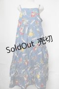 Jane Marple / Juicy fruitsティアードワンピース  青 S-25-08-13-044-JM-OP-AS-ZS