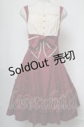 metamorphose / クラシックジャガードヨーク切替ジャンパースカート  エンジ S-25-08-13-046-ME-OP-HR-ZS