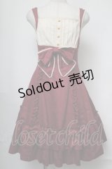 metamorphose / クラシックジャガードヨーク切替ジャンパースカート  エンジ S-25-08-13-046-ME-OP-HR-ZS