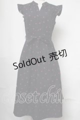 LOLITA / いちごプリントノースリーブワンピース  ネイビー S-25-08-13-047-LO-OP-HR-ZT484