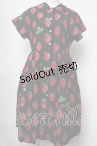 Jane Marple / Strawberry field40’sワンピース  黒 S-25-08-13-048-JM-OP-AS-ZS