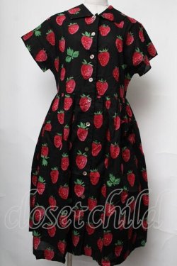 画像1: Jane Marple / Strawberry field40’sワンピース  黒 S-25-08-13-048-JM-OP-AS-ZS