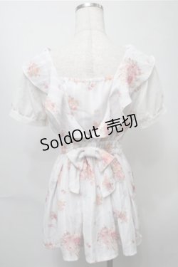 画像2: LIZ LISA / ローズブーケ柄トップス  サックス S-25-08-14-049-LO-TO-HR-ZS