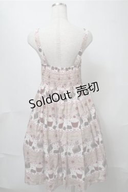 画像2: axes femme kawaii / お菓子柄ジャンパースカート  ピンク S-25-08-14-056-AX-OP-AS-ZS