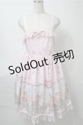 To Alice / バンビプリントジャンパースカート  ピンク S-25-08-14-058-LO-OP-HR-ZS