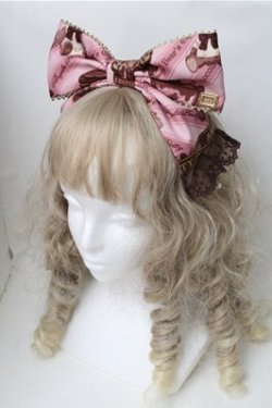 画像1: Angelic Pretty / Bear’s Chocolaterieカフェカチューシャ  ピンク S-25-08-14-007-AP-AC-HR-ZS