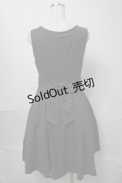 画像2: Jane Marple / ピンストライプジャンパースカート  グレー S-25-08-14-062-JM-OP-AS-ZS