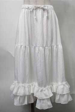 画像1: axes femme kawaii / ミディフリルペチスカート  白 S-25-08-14-065-AX-SK-HR-ZS