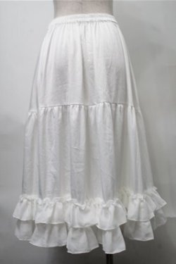 画像2: axes femme kawaii / ミディフリルペチスカート  白 S-25-08-14-065-AX-SK-HR-ZS