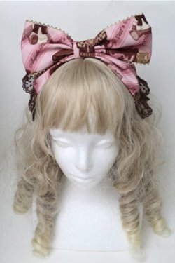 画像2: Angelic Pretty / Bear’s Chocolaterieカフェカチューシャ  ピンク S-25-08-14-007-AP-AC-HR-ZS