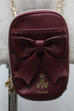 画像1: m petit by misako / NINA′Sスマホショルダーバッグ  ワイン S-25-08-14-010-LO-BG-AS-ZS