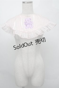 画像1: LAND by MILKBOY / ギンガムチェックつけ襟  ピンク S-25-08-14-011-MB-ZA-AS-ZS