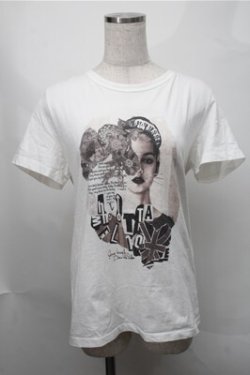 画像1: Jane Marple Dans Le Salon / プリントカットソー  白 S-25-08-14-012-JM-TO-AS-ZS
