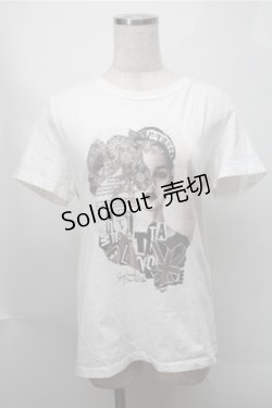 画像1: Jane Marple Dans Le Salon / プリントカットソー  白 S-25-08-14-012-JM-TO-AS-ZT066