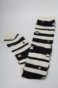 BABY,THE STARS SHINE BRIGHT / りんちゃんの黒猫オーバーニーソックス  黒ｘキナリ S-25-08-14-002-BA-BL-HR-ZS