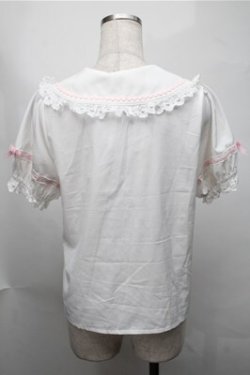 画像2: axes femme kawaii / 梯子レース半袖ブラウス  白 S-25-08-14-013-AX-BL-HR-ZS