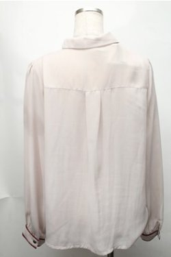 画像2: axes femme / ローズカメオ刺繍リボンブラウス  ベージュ S-25-08-14-015-AX-BL-HR-ZS