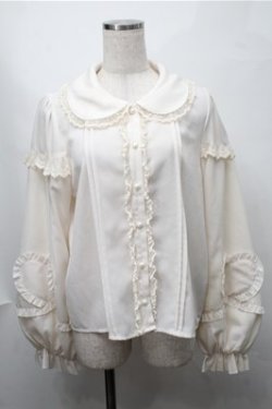 画像1: To Alice / 袖ハートレースブラウス  キナリ S-25-08-14-016-LO-BL-HR-ZS