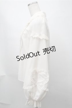 画像3: To Alice / 袖ハートレースブラウス  キナリ S-25-08-14-016-LO-BL-HR-ZS