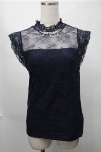 axes femme / トップス  紺 S-25-08-14-020-AX-TO-AS-ZS