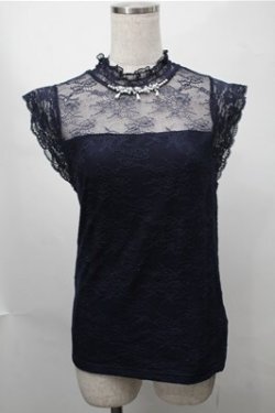 画像1: axes femme / トップス  紺 S-25-08-14-020-AX-TO-AS-ZS