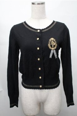 画像1: Angelic Pretty / ブリジットエンブレムワッペンカーディガン  黒 S-25-08-14-022-AP-TO-HR-ZS