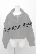 axes femme / ハイネックZIPパーカー  黒 S-25-08-14-025-AX-TO-HR-ZS