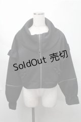 axes femme / ハイネックZIPパーカー  黒 S-25-08-14-025-AX-TO-HR-ZS