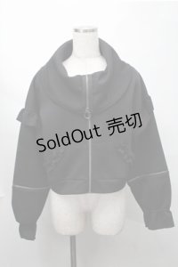 axes femme / ハイネックZIPパーカー  黒 S-25-08-14-025-AX-TO-HR-ZS