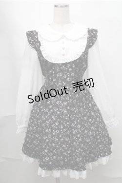 画像1: Amavel / Flower Gardenミドルワンピース  黒ｘ白 S-25-08-14-027-CA-OP-HR-ZS