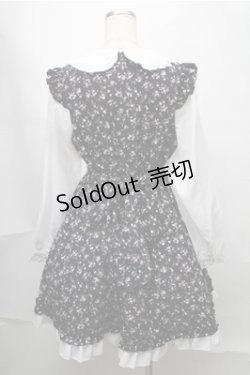 画像2: Amavel / Flower Gardenミドルワンピース  黒ｘ白 S-25-08-14-027-CA-OP-HR-ZS