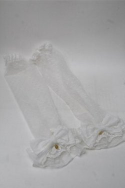 画像1: Angelic Pretty / ハートチュールPrincessアームウォーマー  白 S-25-08-14-004-AP-ZA-HR-ZS