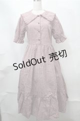m petit by misako / AM*ギンガムCHKワンピース  赤ｘ白 S-25-08-14-031-LO-OP-HR-ZS