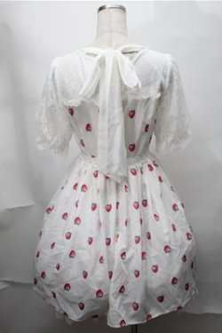 画像2: mille fille closet / ストロベリーワンピース  白 S-25-08-14-034-LO-OP-AS-ZS