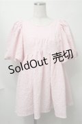Candy Stripper / ボリュームスリーブトップス  ピンク S-25-08-14-038-PU-TO-AS-ZS