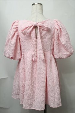 画像2: Candy Stripper / ボリュームスリーブトップス  ピンク S-25-08-14-038-PU-TO-AS-ZS