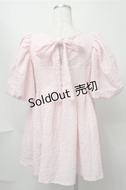 画像2: Candy Stripper / ボリュームスリーブトップス  ピンク S-25-08-14-038-PU-TO-AS-ZS