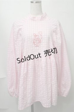 画像1: LOLITA / ギンガムトップス  ピンク S-25-08-14-039-LO-TO-AS-ZS