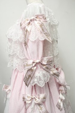 画像3: BABY,THE STARS SHINE BRIGHT / レースを纏うTwinkle Baby Ribbonワンピース  ピンク S-25-08-15-040-BA-OP-AS-ZS