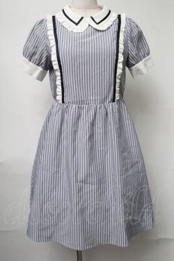画像1: Jamie エーエヌケー / ストライプワンピース  グレー S-25-08-15-046-LO-OP-AS-ZS