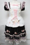 Angel's Heart / ショコラティエメイドエプロンワンピース  黒ｘピンク S-25-08-15-050-EL-OP-AS-ZS