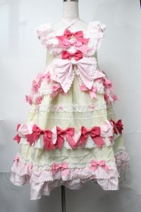 BABY,THE STARS SHINE BRIGHT / Cutie Whipped cream parfaitジャンパースカート  レモン S-25-08-15-054-BA-OP-AS-ZS