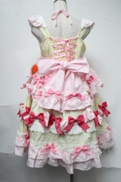 画像2: BABY,THE STARS SHINE BRIGHT / Cutie Whipped cream parfaitジャンパースカート  レモン S-25-08-15-054-BA-OP-AS-ZS