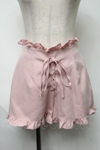 Ank Rouge / フロント編み上げフリルパンツ  ピンク S-25-08-15-060-CA-TO-HR-ZS
