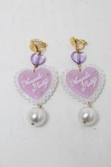 Angelic Pretty / Sprinkle Heartイヤリング  ラベンダー S-25-08-15-008-AP-AC-HR-ZS