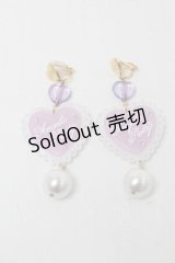 Angelic Pretty / Sprinkle Heartイヤリング  ラベンダー S-25-08-15-008-AP-AC-HR-ZS